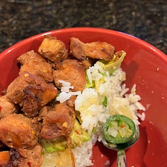 Made some changes (reduced glaze separately, added salt, pepper, sazón, & adobo)