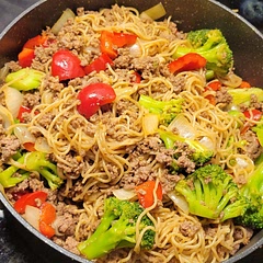 Pretty flavorful! I used frozen broccoli instead of fresh, which ended up working out fine! Definitely give the noodles 5-6 minutes to cook through all the way.