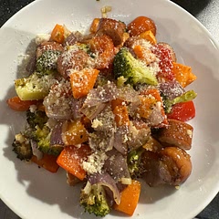 Was quite tasty but I added some Parmesan to top for some extra flavour! Great low calorie mean and was quick to make