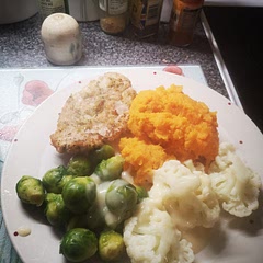 I would brush the meat with a little oil before coating in the breadcrumbs as it tended to stick to the pan.