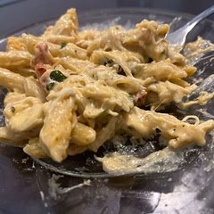 Definitely precook your noodles! The sauce got thick really fast and it just was way too thick/cheesy for us. I also shredded the chicken so it was hidden and my kids would eat it. They ate it but didn’t love it. Definitely worth trying though!
