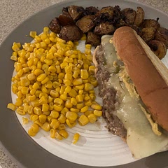 Delicious! Added a little pepper jack & mozzarella cheese to the meat mixture and added sliced provolone on top of the meat and added a little spicy brown mustard on top, toasted the buns in the oven.