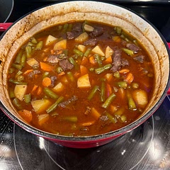 First time making it. Followed directions. I did add fresh green beans to my stew. Turned out great. I did not add the thyme and bay leaf.
