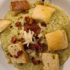 I added croutons and bacon.  Otherwise it's basically the same.