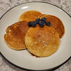 Wow - these are good! And super fast and easy to make. I added a splash of vanilla to the batter.