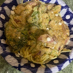 So easy to make and so yummy! I added a lot of Cajun to my sausage, broccoli, and sauce. I also made this dish all gluten free by using the gluten free spaghetti pasta. Only took 25-30 minutes, quick and easy delicious meal!