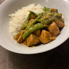 Delicious dish very easy to make I left out the Chinese leaves as there was plenty of other vegetables.
