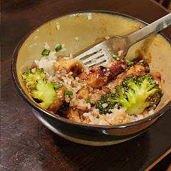 added white rice like the others.. I also chopped up scallions (used the whites to cook with chicken) .. also added some ponzu in the sauce.. and cut out stems of.broccoli (just used crowns) .. very delicious