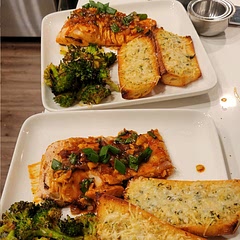 Used half the honey, double Sriracha, a tsp of minced ginger, and dash of cornstarch. and added shallots while cooking the salmon
