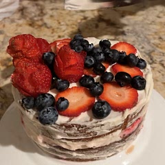 It was a little dry on the outside of the cake but the inside was so good and moist. I added some condensed milk to make it even more moist and it was really delicious, definitely would make again!