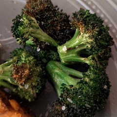 I didn't add water to the air fryer and it was perfect. I used fresh broccoli crowns.
