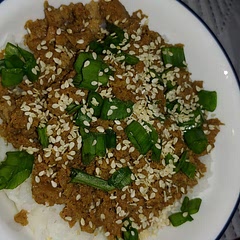 I would recommend making a little extra sauce to drizzle on top. Next time we'll try with noodles.