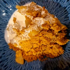 I love making this crumble it's so simple and tastes delicious! I always use tinned fruit to save time & effort. I used a tin of pears this time & added cinnamon & ground ginger.