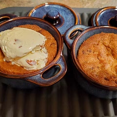 I put the little ramekin lids on after the 20 minute mark b/c they were getting a little too brown.