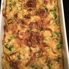 I added broccoli and topped with crispy fried onions.