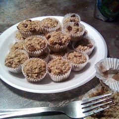 I cut the recipe in half and made 24 mini muffins. I added chocolate chips, they are amazing. Wanna try with other toppings