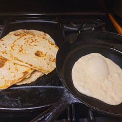 I took the suggestion of previous comments and doubled the salt. I found the dough to be far too dry and ended up adding about 1/2c more water. The naan turned out quite tasty.