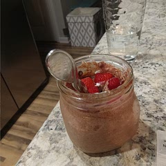 Used extra yogurt, some chia seeds, cinnamon, and added some raspberries. The cocoa powder did cut down on the sweetness unfortunately.