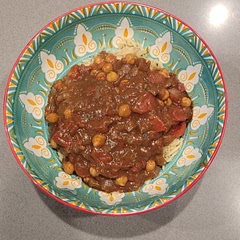 If I were to make this again, I'd use crushed tomatoes instead of diced. Wasn't bland but it was very meh.