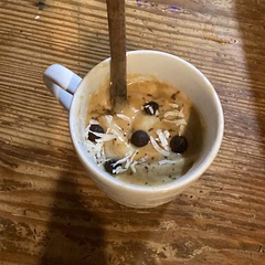I added in some chocolate chips in a little bit of coconut flakes.