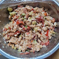 Really good and easy to make. I used air fried chicken breast, more tomatoes and some garlic powder.