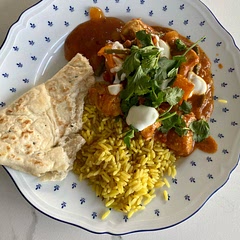 Added beans and peppers so I didn’t need to produce a veg dish too. Yum!