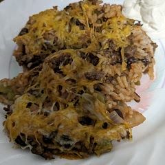 I added my favorite taco sauce at the end and some sour cream