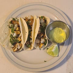 Makes 6 tacos but can easily be doubled to feed more people. They were easy to make and delicious and have become a go to recipe in my house.