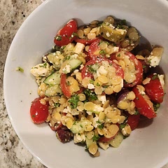 I used orange lentils, since I had them in my pantry. Super good and fresh.