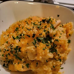 Tasty. Simple. I definitely had to cook it for a full hour BEFORE the bread crumbs cause there was too much liquid left in the rice. And I would say it could use some more garlic before I would consider it "garlicky." Tasty though. Would make again.