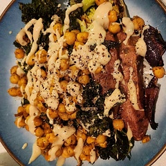 Really easy weeknight meal. Added rice to bulk if out. Left salt, pepper and chilli for the end so baby could eat it