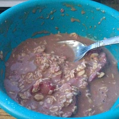 I made it in the jar overnight then put it into a bowl in the morning it was delicious
