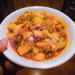 This one is a keeper for sure, a few notes on this recipe. I wanted the squash and the green peppers to be tender and I didn't think they'd cook down in the time it took the beef to brown so I cooked them separately before I browned the beef and then added them back in. I also added Worcestershire Sauce and garlic powder at the end when I was tasting and a dash if cornstarch to thicken, you're also going to want to salt and pepper. I will be adding cloves and jalapeños next time to experiment and give it more of a kick, but it was really good and there were a ton of leftovers 😋