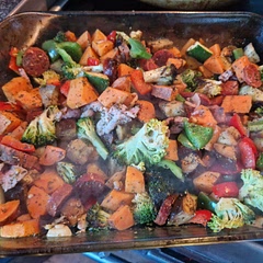 Delicious. I used chorizo sausage and bacon. Was very yummy and filling. I had this for a lunch.