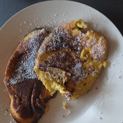 I liked it! My daughter too.but you forgot to add the baking powder in the directions so I added the tsp when I mixed the almond flour .I had to add powder sweetener on top cause I didn't have sugar free syrups.