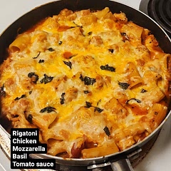 I made the pasta in a separate pot before combining everything in the pan