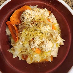 Made this tonight substituting one cup of carrots for 1 cup of cabbage. Couldn't find my ginger thumb so that may be what's missing. Flavor was good just needs a little tweeking for me to consider great.