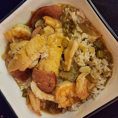 Added sausage to ours and could have gone darker with the roux. We liked it though.
