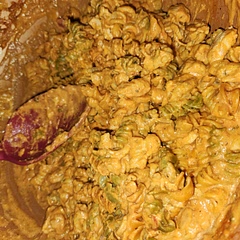 I was out of a few ingredients, so I had to substitute. It's pretty spicy but tasty. Next time I make this I'm definitely going to do things a little differently. Also added sour cream (to my own bowl) to tone down the spice.