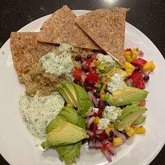 Very delicious! I had some homemade mango salsa that I threw in!