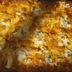 I added italian seasoning, parsley & oregano 
I would suggest prepping before you actually want to cook this because it takes longer than the cook time.  I baked for around 20 minutes more