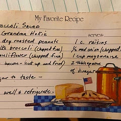 Original recipe card.