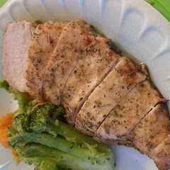 We put the sauce on chicken breasts.  Very yummy!