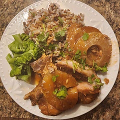 Wonderful! Served with Rice Select Royal Rice Blend and buttered steamed broccoli