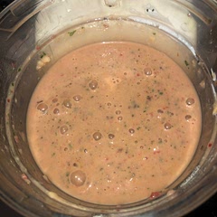 very sweet! I used iced peach protein powder😊