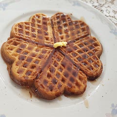 They could been fluffier but it might've just been my waffle iron/the way I cooked it, very tasty though