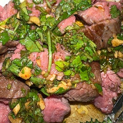 Delicious! First time sous vide cooking. Used double seal Ziploc baggie. Meat was cooked to perfection (medium rare) and the sauce was a show stopper. 15/10 recommend!