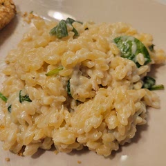 I have made a few variations of this but this version was the best one. I will say that 10 minutes is not enough for the orzo to cook so you'll want to add more broth and up it to 15 minutes.