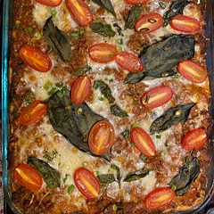 A lot of effort but well worth it. I don’t have a pasta roller so I opted for store bought noodles. For everything else I stuck to the recipe and it turned out sooo good! Will totally use this recipe for any future lasagnas I make.