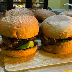 By far one of the best burgers i have ever made. Everyone loved it. For the glazed onions i could not find Guinness in Thailand so i used a stout beer instead but it became too bitter. I had to add a bit of sugar and apple vinegar to counter balance the bitterness but still a really good result